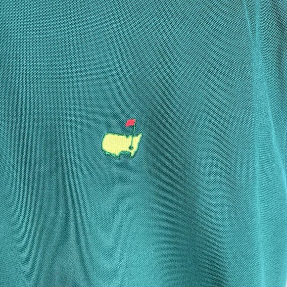 Augusta National Golf Shop 60s Two Ply  Mens Polo Shirt XL Green SS Collared - Picture 5 of 9